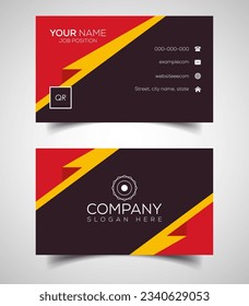 Double-sided creative and modern business card template. Vector illustration
