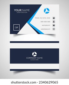 Double-sided creative and modern business card template. Vector illustration