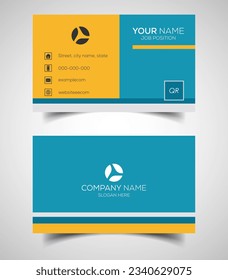 Double-sided creative and modern business card template. Vector illustration