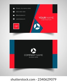 Double-sided creative and modern business card template. Vector illustration