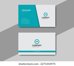 Double-sided creative modern and clean business card vector template. Flat design