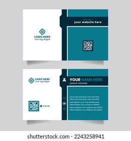 Vector de diseño de tarjeta de nombre creativo de doble cara o de plantilla de tarjeta de visita