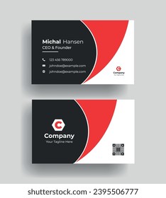 Double-sided creative Professional modern simple unique blue minimalist gold elegant vector blank vertical and clean business card design print template
