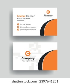 Creativo de doble cara Profesional moderno simple minimalista de color azul elegante de oro vectorial blanco vertical y limpio diseño de tarjeta de negocio plantilla de impresión
