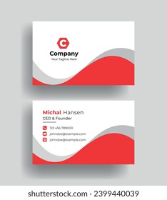 Double-sided creative Professional modern simple unique blue minimalist gold elegant vector blank vertical and clean business card design print template
