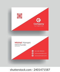 Double-sided creative Professional modern simple unique blue minimalist gold elegant vector blank vertical and clean business card design print template
