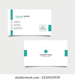 Modelos de layout de design com dois lados, criativos, simples e de cartão de visita.