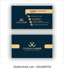 Double-sided creative styles business card template. Portrait and landscape orientation.