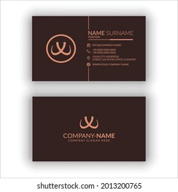 Double-sided creative styles business card template. Portrait and landscape orientation.