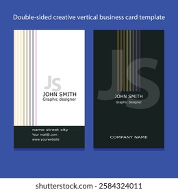 Double-sided creative vertical business card