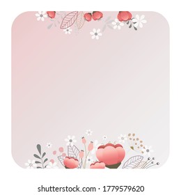 Double-sided frame of bright colors on a light background. suitable for greeting cards, invitations. Vector illustration. Hand-drawn