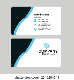 Double-sided horizontal business card template.