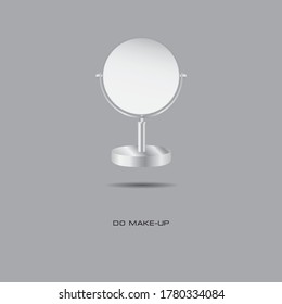 Double-sided Mirror Banner - Make-up. Vector illustration.