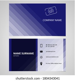 Double-sided modern and creative business card template.