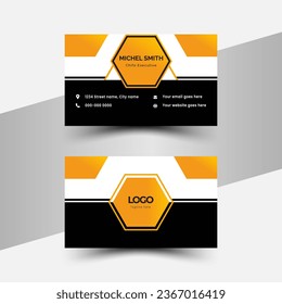 Tarjeta de negocios creativa moderna de doble cara.