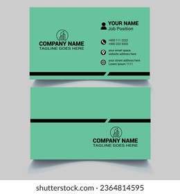 Plantilla de tarjeta de visita creativa y limpia de doble cara.