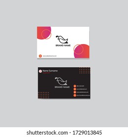 Double-sided Modern simple light business card template design. Minimal Corporate,print ready business card template  design for your business identity.