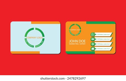 Plantilla de diseño de tarjetas de visita de doble cara y simple