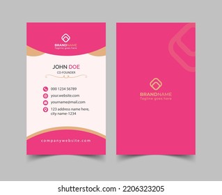 Double-sided Stylish Business Card Design Template 