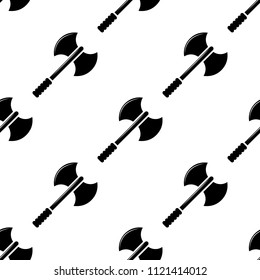 Double-sided tactical ax icon. Element of Fight icons for mobile concept and web apps. Pattern repeat seamless Double-sided tactical ax icon can be used for web and mobile apps on white background