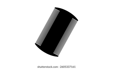 Double-sided  Toothed Fine-toothed Flea Comb, Black Isolated Silhouette