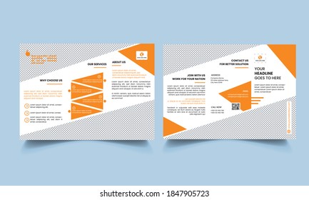 Double-sided tri fold brochure design template