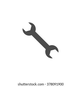 Double-sided wrench. Vector icon grey