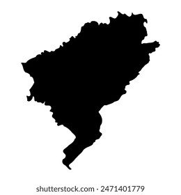 Doubs department map, administrative division of France. Vector illustration.