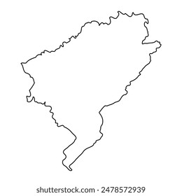 Doubs department map, administrative division of France. Vector illustration.