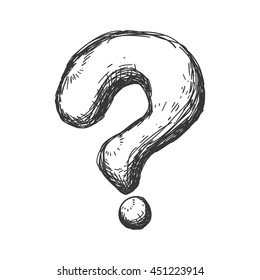 Doubt concept represented by Question mark icon. Isolated and flat illustration 