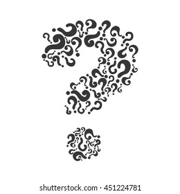 Doubt concept represented by Question mark icon. Isolated and flat illustration 