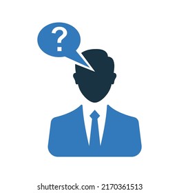Doubt, confusion icon. Simple editable vector graphics.