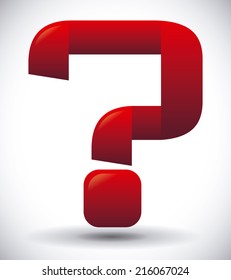 doubt design over background vector illustration