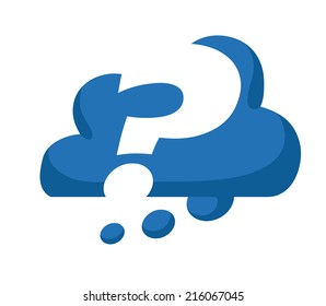 doubt design over background vector illustration
