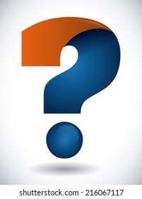 doubt design over background vector illustration