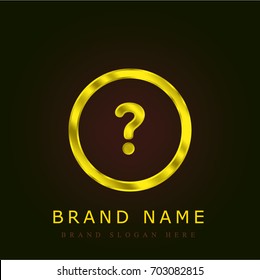 Doubt golden metallic logo