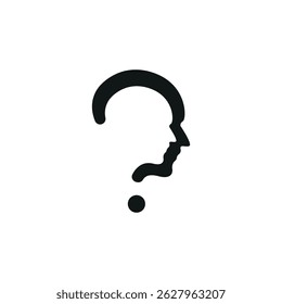 Doubt icon. Simple doubt icon for social media, app and web design. Vector illustration.