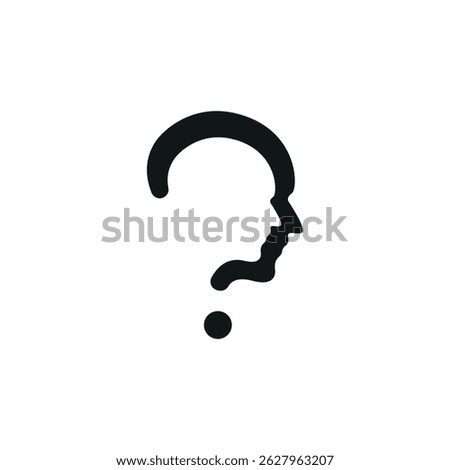 Doubt icon. Simple doubt icon for social media, app and web design. Vector illustration.
