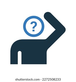 Doubt icon. Simple vector graphics.