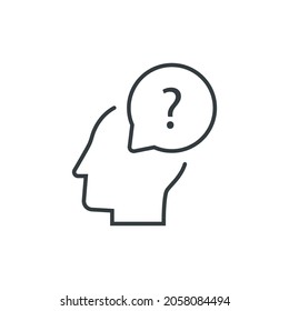 Icono de duda, icono de duda vector, ilustración vectorial
