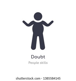 doubt outline icon. isolated line vector illustration from people skills collection. editable thin stroke doubt icon on white background