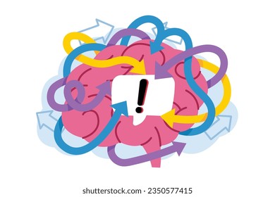 Ilustración vector de duda. Ilustración del vector del miedo.