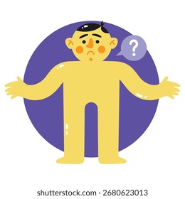 Duda de la Ilustración vectorial. Diseño minimalista plano. Ilustración editable para el Web, móvil, impresión