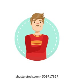 Doubtful Emotion Body Language Illustration