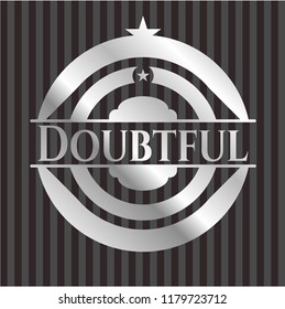 Doubtful silvery badge