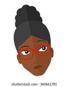 Doubtful young woman.