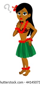 Doubting Female Hula dancer - Full Length