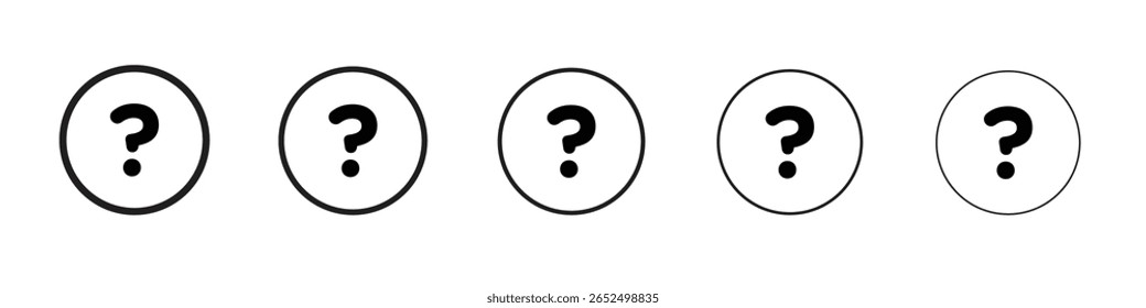 Signo de Vector blanco y negro del icono del Botón de las dudas