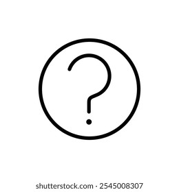 Doubts button icon Outline set in black and white color