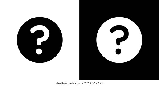 Dudas Botón icono silueta Ilustración vectorial aislado estilo plano